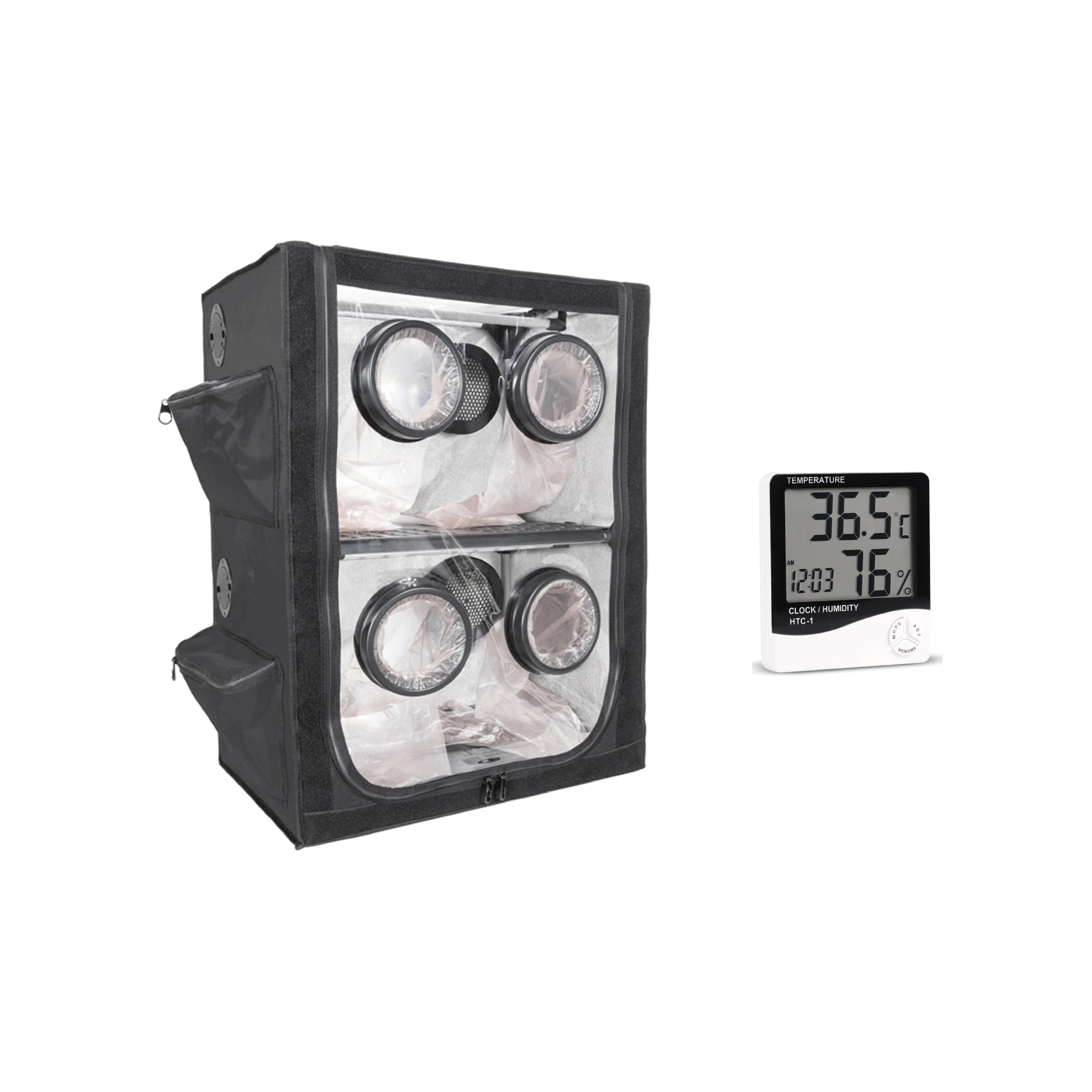 Carpa Cultivo Indoor Garden Mushpro Hongos M (60x40x80cm) + Termohigro