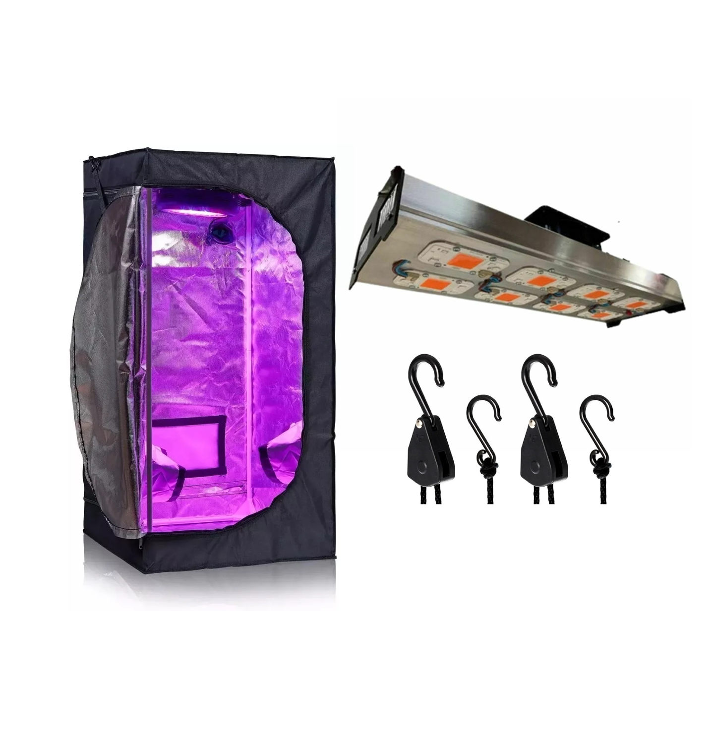 KIT CULTIVO INDOOR 100X100 PANEL AMNESIA ECO COB 400w