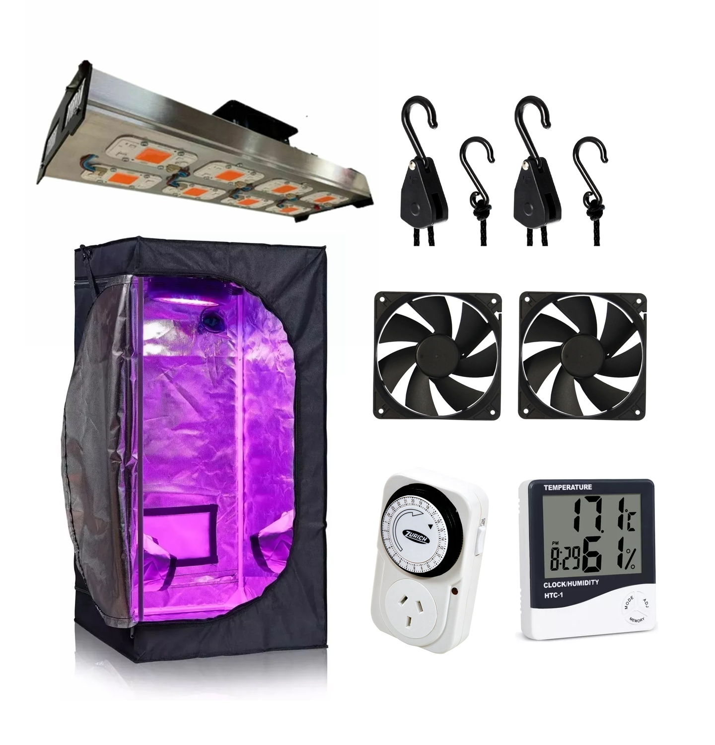 KIT CULTIVO INDOOR 100X100 COMPLETO PANEL AMNESIA 400W