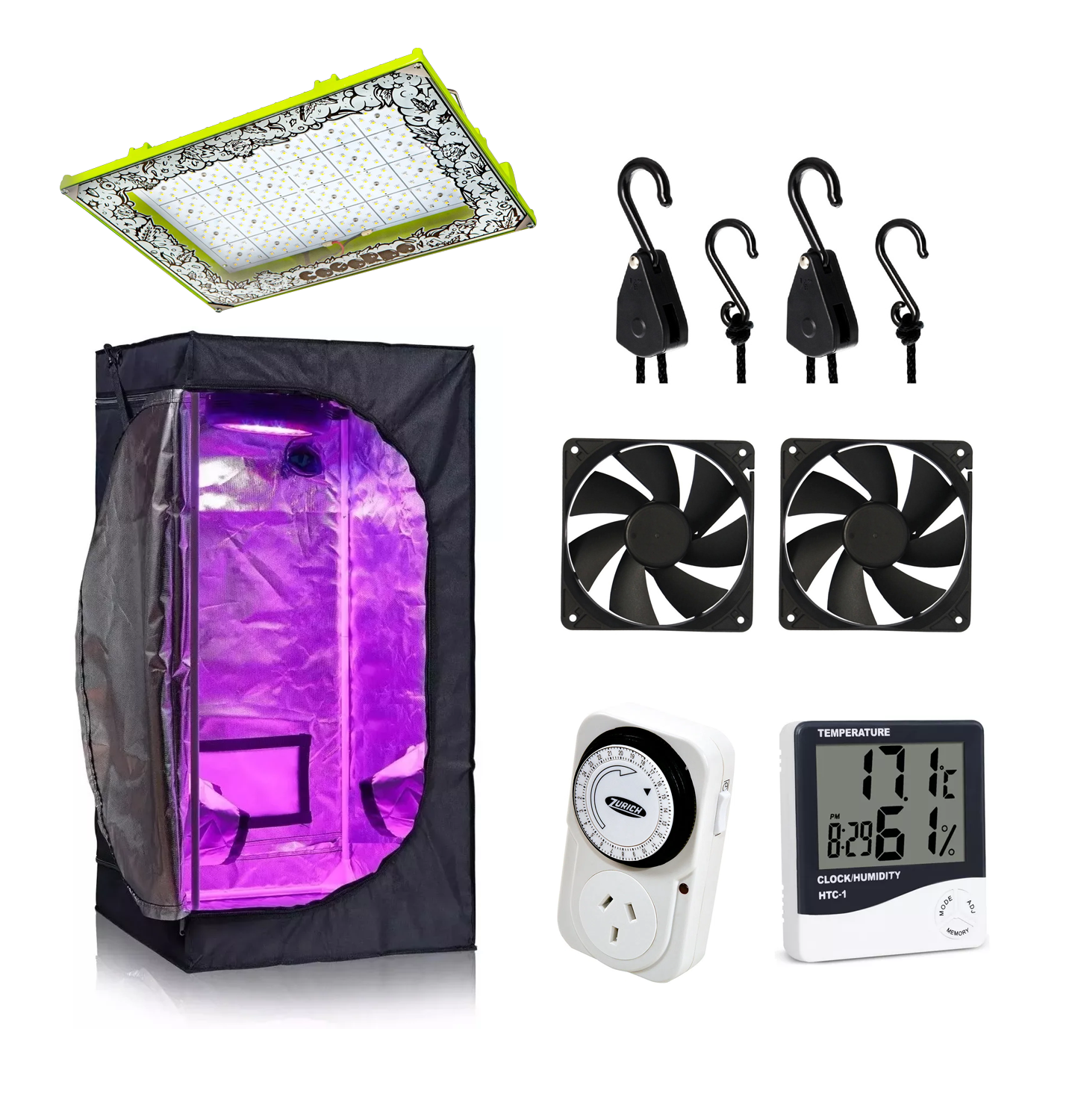 KIT CULTIVO INDOOR 80X80 GROWTECH COGORDO P800