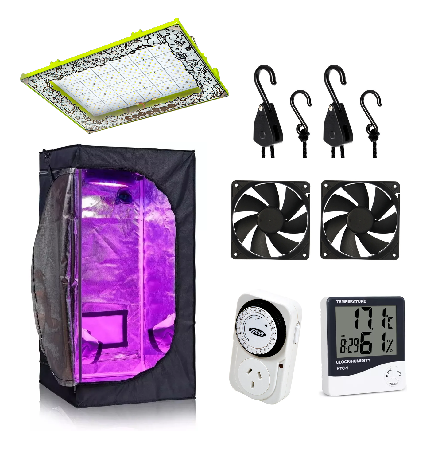 KIT CULTIVO INDOOR 100x100 GROWTECH COGORDO P1000