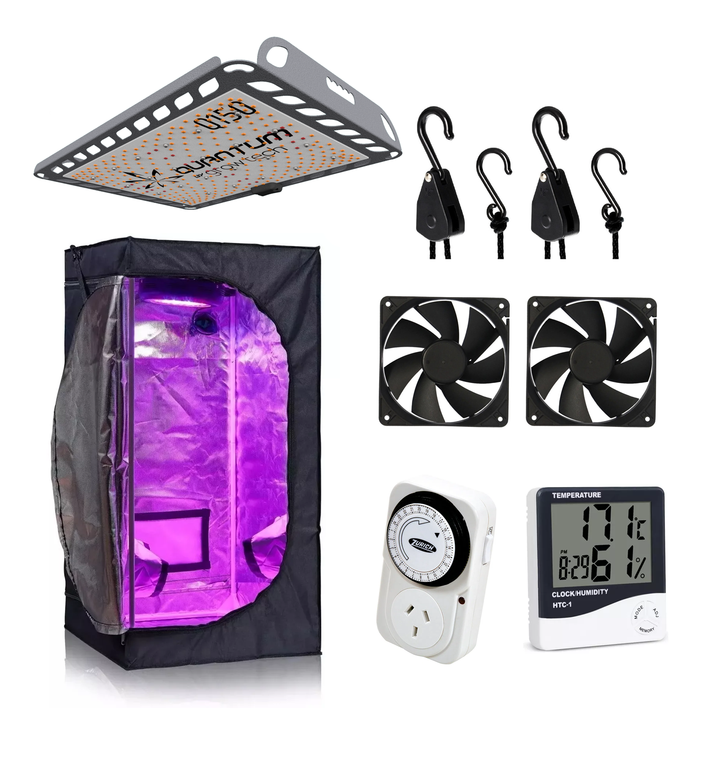 KIT CULTIVO INDOOR 80x80 GROWTECH QUANTUM BOARD Q150